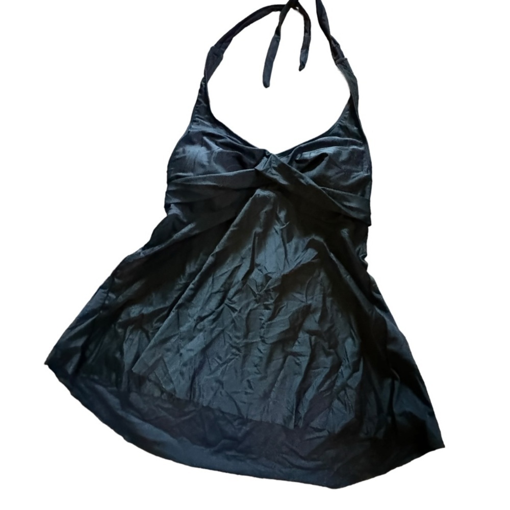 Yonique Black Tankini Bathing Suit Top nwt